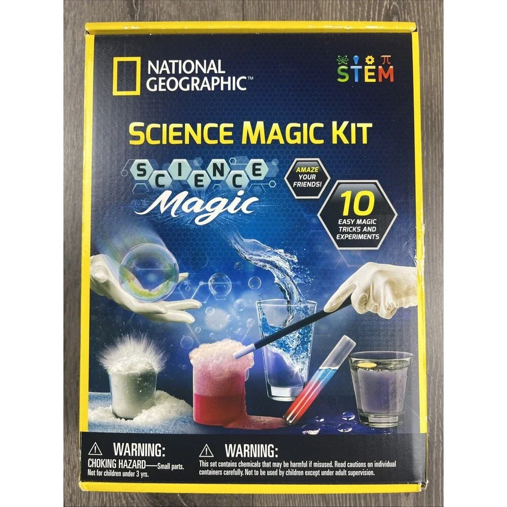National Geographic STEM Science Magic Kit for Kids Magic 10 Easy Magic Tricks